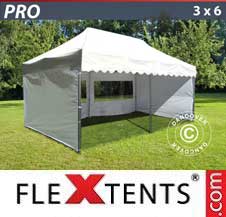 Namiot Ekspresowy FleXtents Pro 3x6m Biały, mq 6 ściany boczne