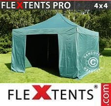 Namiot Ekspresowy FleXtents Pro 4x4m Zielony, mq 4 ściany boczne