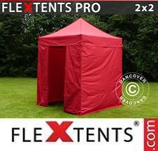 Namiot Ekspresowy FleXtents Pro 2x2m Czerwony, mq 4 ściany boczne