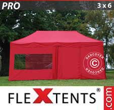 Namiot Ekspresowy FleXtents Pro 3x6m Czerwony, mq 6 ściany boczne