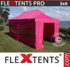 Namiot Ekspresowy FleXtents Pro 3x6m Różowy, mq 6 ściany boczne