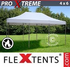 Namiot Ekspresowy FleXtents Pro Xtreme 4x6m Biały, Ogniotrwale