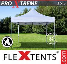 Namiot Ekspresowy FleXtents Pro Xtreme 3x3m Biały, Ogniotrwale