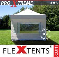 Namiot Ekspresowy FleXtents Pro Xtreme 3x3m Biały, mq 4 ściany boczne