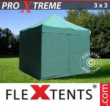 Namiot Ekspresowy FleXtents Pro Xtreme 3x3m Zielony, mq 4 ściany boczne