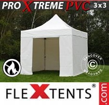 Namiot Ekspresowy FleXtents Pro Xtreme 3x3m, Biały 4 ściany boczne