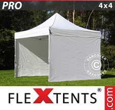 Namiot Ekspresowy FleXtents Pro 4x4m Biały, mq 4 ściany boczne