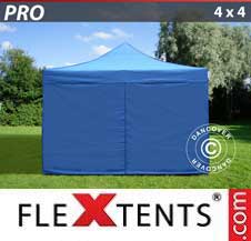 Namiot Ekspresowy FleXtents Pro 4x4m Niebieski, mq 4 ściany boczne