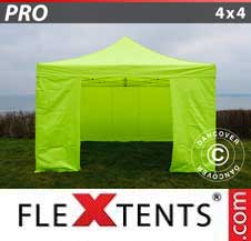 Namiot Ekspresowy FleXtents Pro 4x4m Jaskrawożółty/zielony, mq 4 ściany