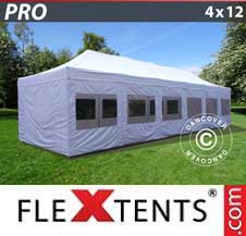Namiot Ekspresowy FleXtents Pro 4x12m Biały, mq ściany boczne
