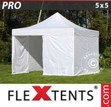 Namiot Ekspresowy FleXtents Pro 5x5m Biały, mq 4 ściany boczne