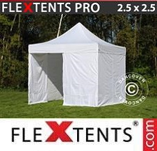Namiot Ekspresowy FleXtents Pro 2,5x2,5m Biały, mq 4 ściany boczne