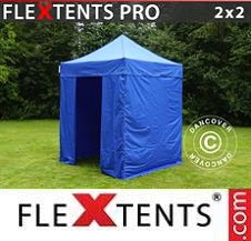 Namiot Ekspresowy FleXtents Pro 2x2m Niebieski, mq 4 ściany boczne