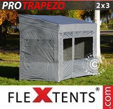 Namiot Ekspresowy FleXtents Pro 2x3m Szary, mq 4 ściany boczne