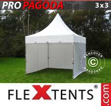 Namiot Ekspresowy FleXtents Pro 3x3m Biały, mq 4 ściany boczne