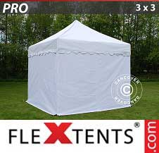 Namiot Ekspresowy FleXtents Pro 3x3m Biały, mq 4 ściany boczne