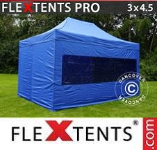 Namiot Ekspresowy FleXtents Pro 3x4,5m Niebieski, mq 4 ściany boczne