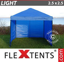Namiot ekspresowy FleXtents Light 2,5x2,5m Niebieski, mq 4 ściany boczne