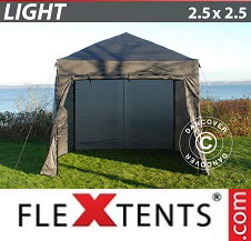 Namiot ekspresowy FleXtents Light 2,5x2,5m Szary, mq 4 ściana boczne