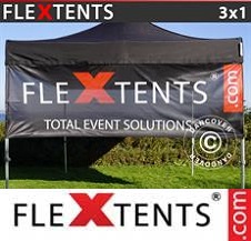 Namiot ekspresowy FleXtents PRO z pełnym zadrukiem cyfrowym 3x1m